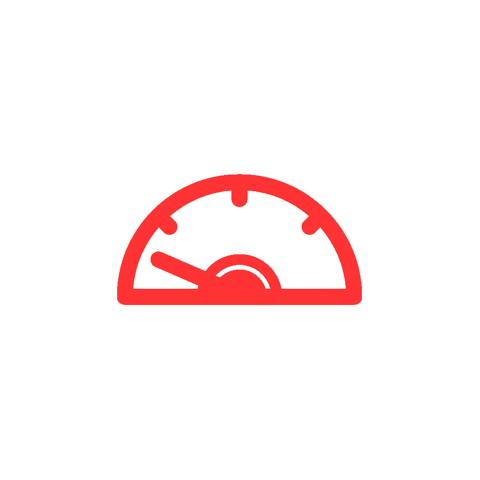 Drive Slow Rosette Red 80 Border